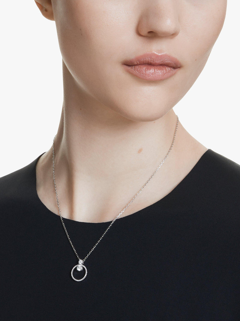 Swarovski silver crystal pendant necklace with Zirconia, imported from the UK