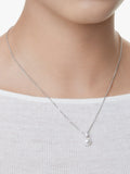 Swarovski Matrix crystal pearl pendant necklace silver white (British brand)