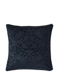William Morris At Home Strawberry Thief Embossed Velvet Cushion, Blue