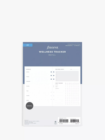 Filofax A5 Minimal Wellness Tracker Persönlicher Organizer Nachfüllpack