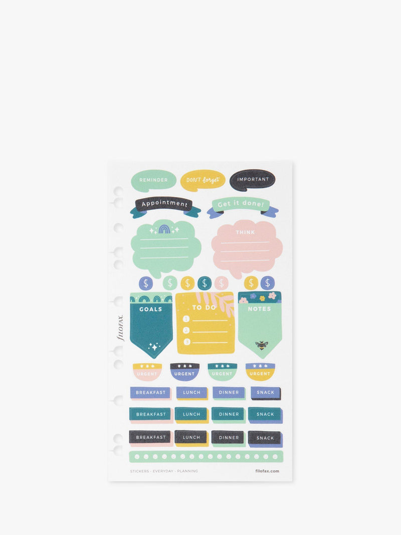 Filofax planning stickers set for personal organisers with 294 stickers - British product