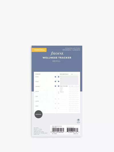 John Lewis Personal Wellness Tracker Organiser Insert - 56 Sheet Refill- Buy online at McGrocer