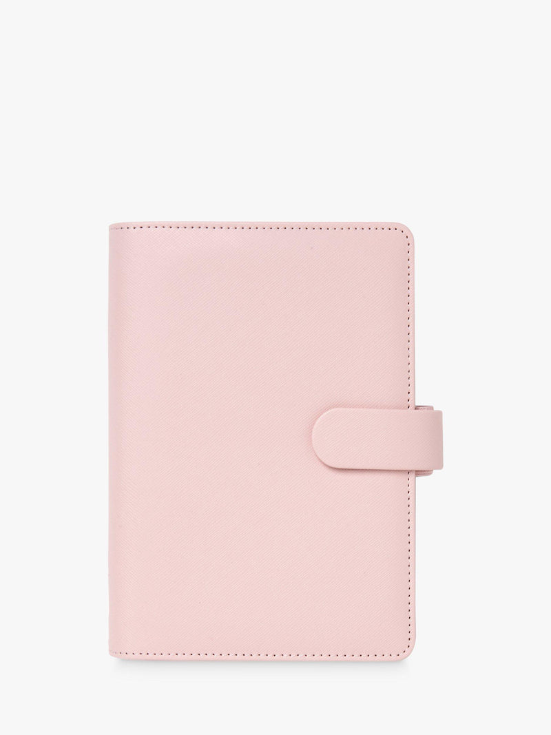Faux-Leather Personal Organiser with Papers in Blush
