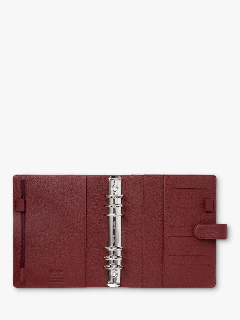 Filofax A5 Norfolk leather personal organiser currant, imported from the UK