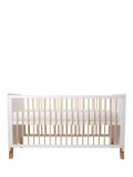 Clair de Lune adjustable cot bed white and natural - British product