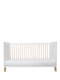 Clair de Lune adjustable cot bed white and natural - British product