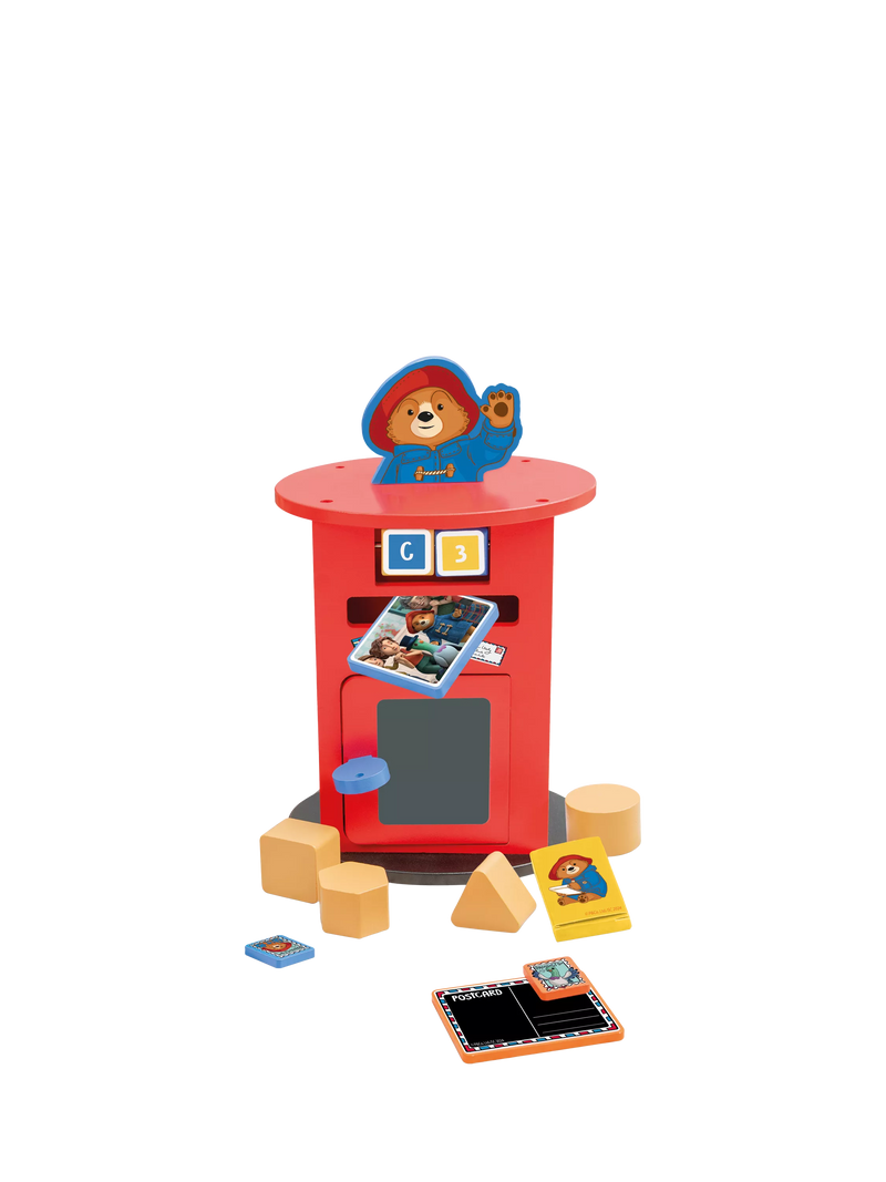 Paddington Bear wooden post box toy set, imported from the UK