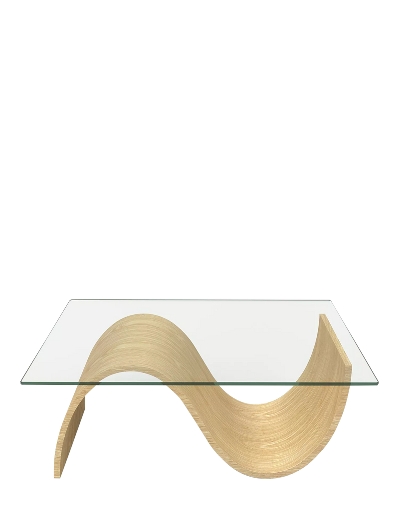 Tom Schneider Pulse coffee table with oak base - British product