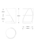 Tom Schneider single lamp table 60x44x44cm, UK version