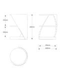 Tom Schneider single lamp table 60x44x44cm, UK version