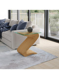 Tom Schneider Serpent lamp table oak glass top 60x60cm - British product