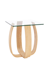 John Lewis Tom Schneider Tulip Side Table Natural Oak Satin 50x50x60cm- Buy online at McGrocer