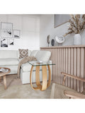 Tom Schneider Tulip side table in natural oak - British brand