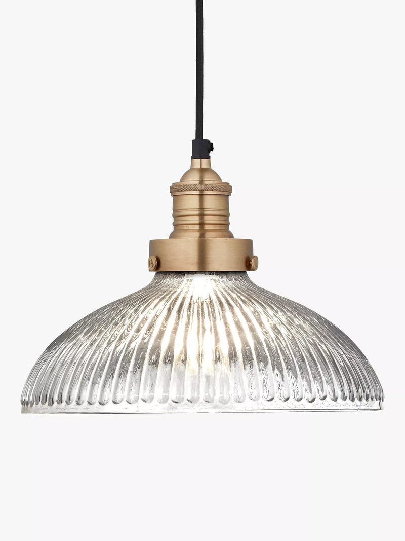 Industville Brooklyn glass dome pendant light 30cm, UK version
