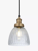 John Lewis Industville Brooklyn Glass Cone Pendant Ceiling Light- Buy online at McGrocer