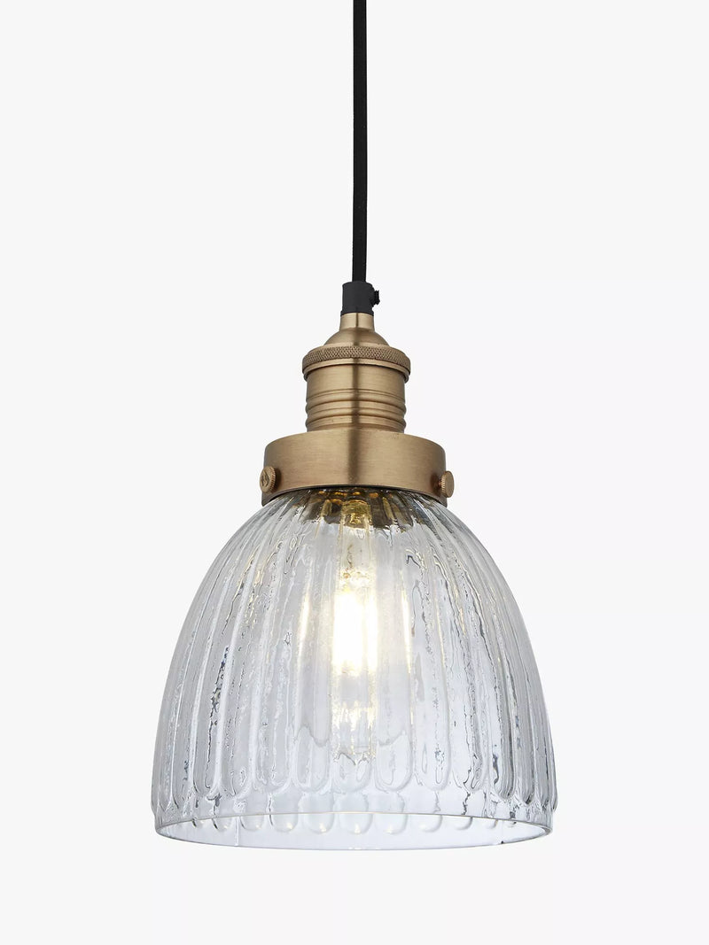 Industville Brooklyn Glass Cone Pendant Light, imported from the UK