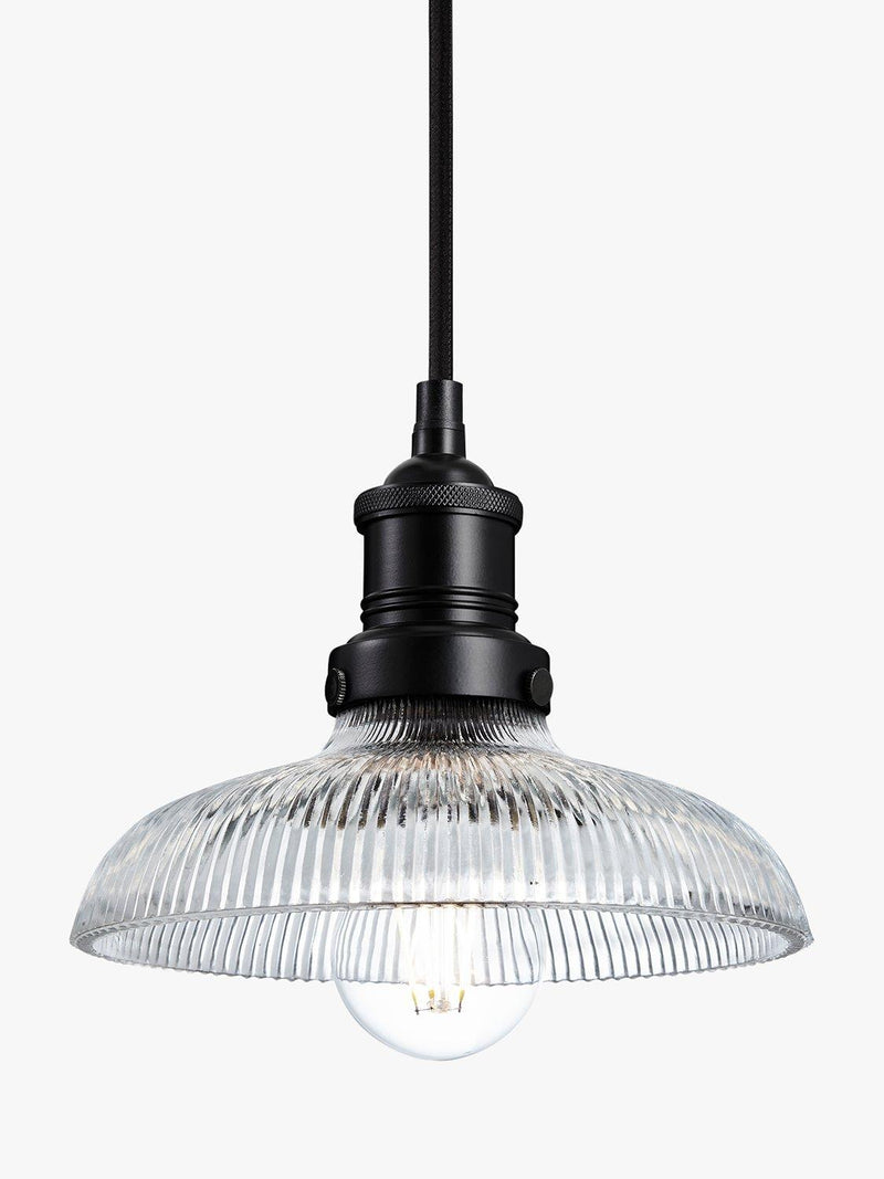Industville Brooklyn glass dome pendant light 20cm, imported from the UK