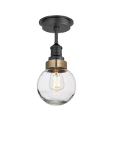 John Lewis Industville Brooklyn Outdoor/Bathroom Flush Mount Glass Globe Ceiling Light- Buy online at McGrocer