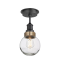 Industville flush mount glass globe ceiling light - British product