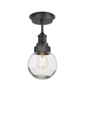 Industville Brooklyn Outdoor/Bathroom Flush Mount Glass Globe Ceiling Light