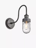 Industville Swan Neck Glass Tube Wall Light - British product