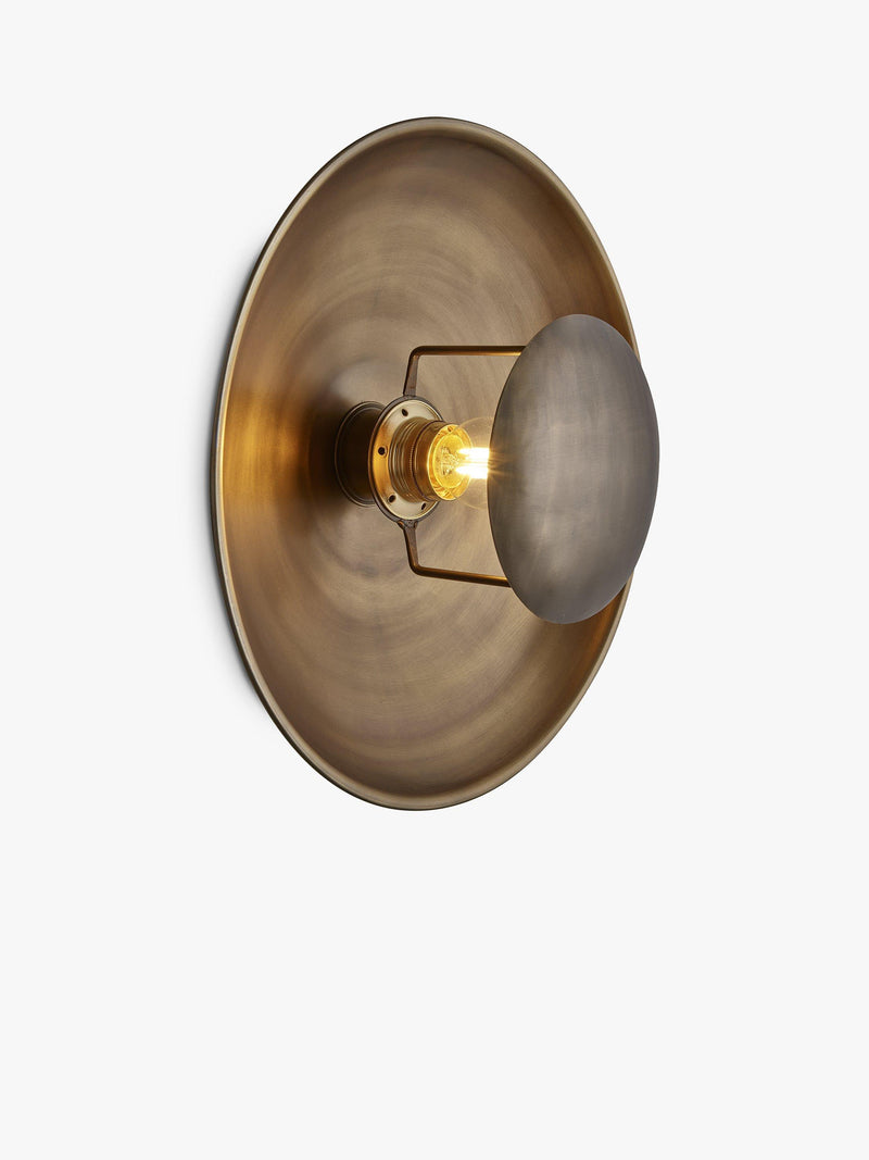 Industville Boston round brass light, imported from the UK