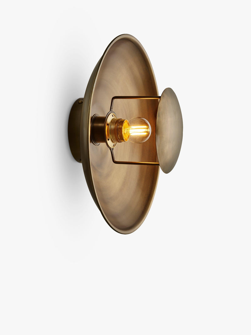 Industville Boston round brass light, imported from the UK