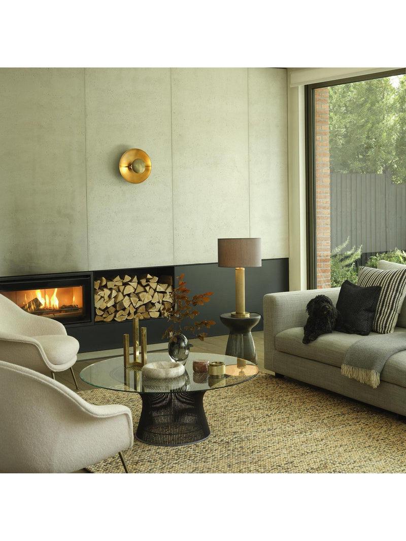 Industville Boston round brass light, imported from the UK