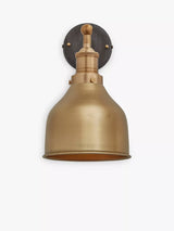 John Lewis Industville Brooklyn Cone Wall Light, Aged Brass- Buy online at McGrocer