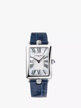 John Lewis Frederique Constant Classics Art Deco Carree Women's Automatic Leather Strap Watch, Dark Blue/Silver- Buy online at McGrocer