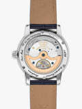 Frederique Constant automatic watch silver dial blue leather strap, imported from the UK