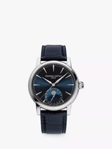 John Lewis Frederique Constant FC-716 Men's Classic Moonphase Date Manufacture Leather Strap Watch- Buy online at McGrocer