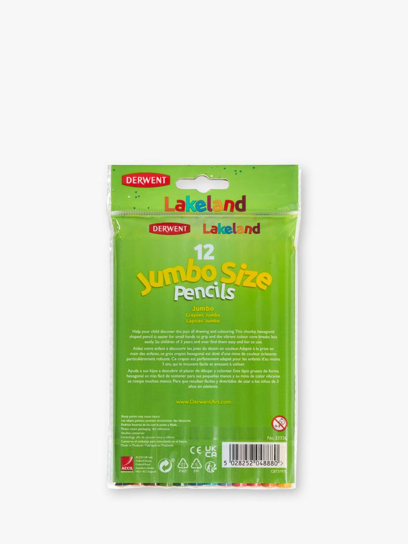 Derwent jumbo colouring pencils pack of 12 - British product