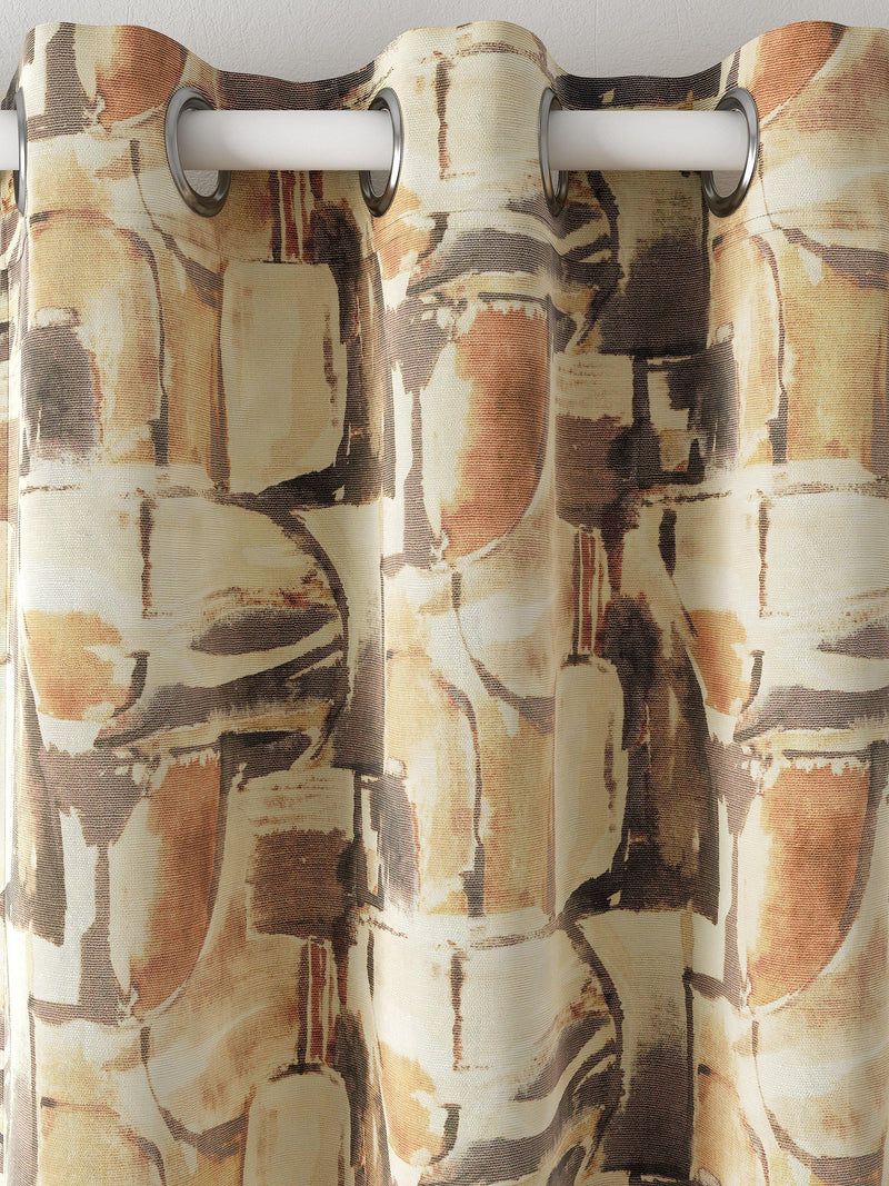 Clarke & Clarke Figura curtains in Linen/Charcoal, UK version