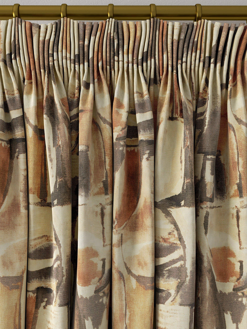 Clarke & Clarke Figura curtains in Linen/Charcoal, UK version