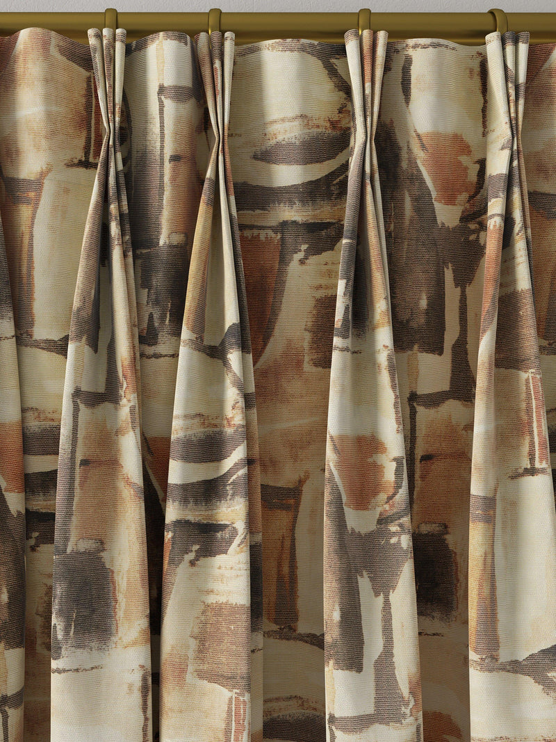 Clarke & Clarke Figura curtains in Linen/Charcoal, UK version