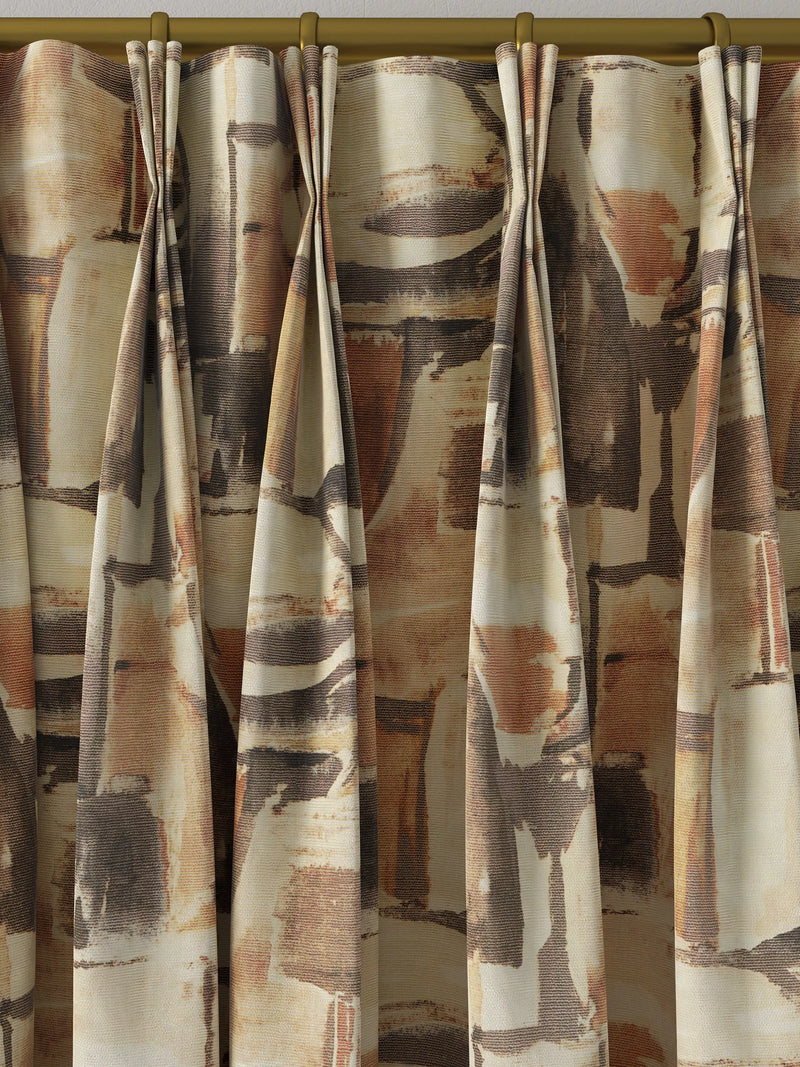 Clarke & Clarke Figura curtains in Linen/Charcoal, UK version