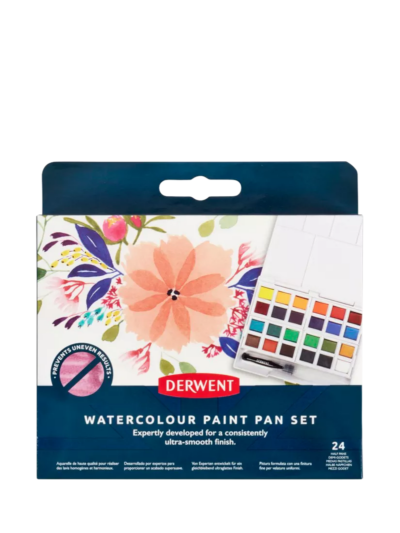Derwent watercolour paint pans set of 24 - British product