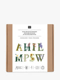 Rico Design Stick & Stitch Floral Alphabet Embroidery Kit 49.70g, imported from the UK