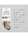 Rico Design Stick & Stitch Floral Alphabet Embroidery Kit 49.70g, imported from the UK
