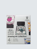 Set of 4 Vibrant Drawing Inks, 14ml Each, for Art Techniques