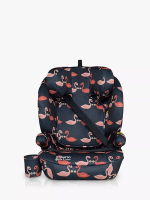 i-Size High Back Booster Car Seat for Children 100-150cm, Pretty Flamingo Design