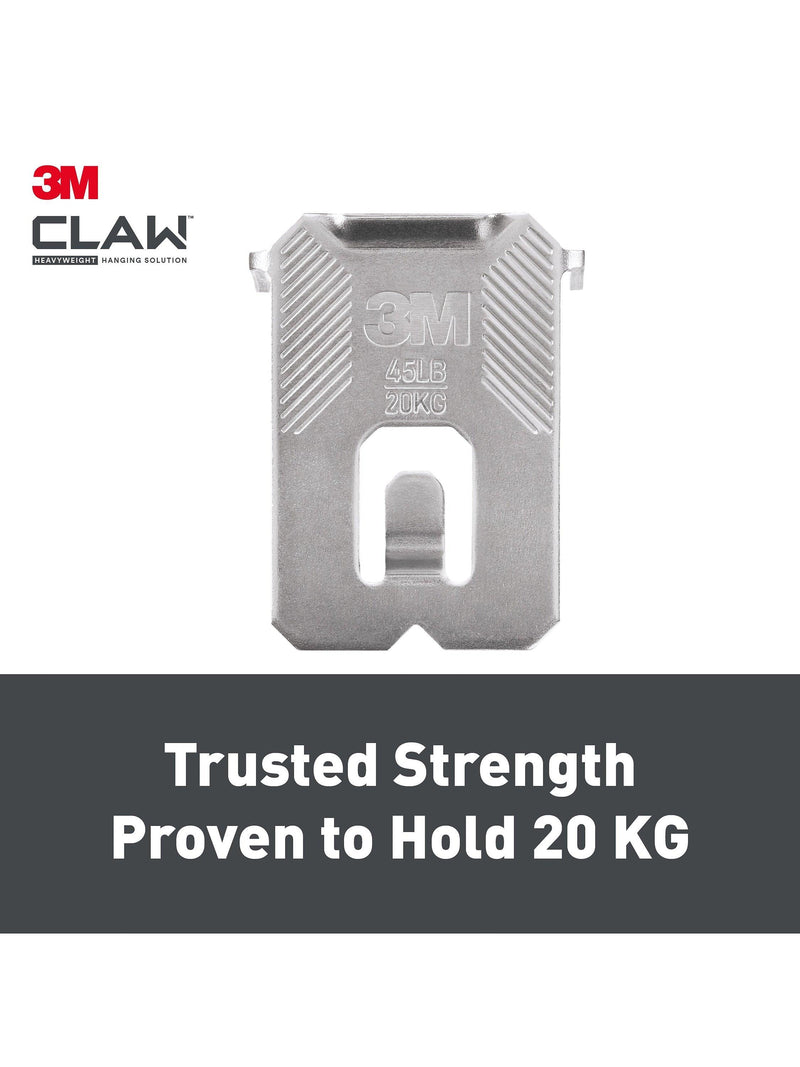 3M CLAW picture hanger silver pack of 2, 20kg - British product