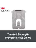 3M CLAW picture hanger silver pack of 2, 20kg - British product