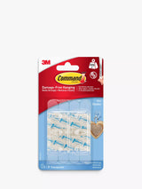 John Lewis Command Damage-Free Removable Mini Clear Hooks Pack of 6- Buy online at McGrocer