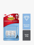 Command small clear wire hooks 3 pack - British product