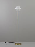 Original BTC Oxford floor lamp bone china satin brass - British product