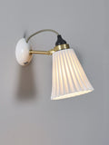 Original BTC Hector Pleat wall light natural bone china, imported from the UK