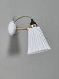 Original BTC Hector Pleat wall light natural bone china, imported from the UK