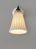Original BTC Hector Pleat wall light natural bone china, imported from the UK